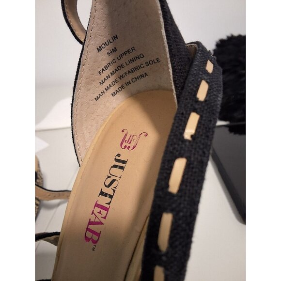 JustFab Open Toe Ankle Strap Platform Pumps 5.5M - Picture 8 of 8